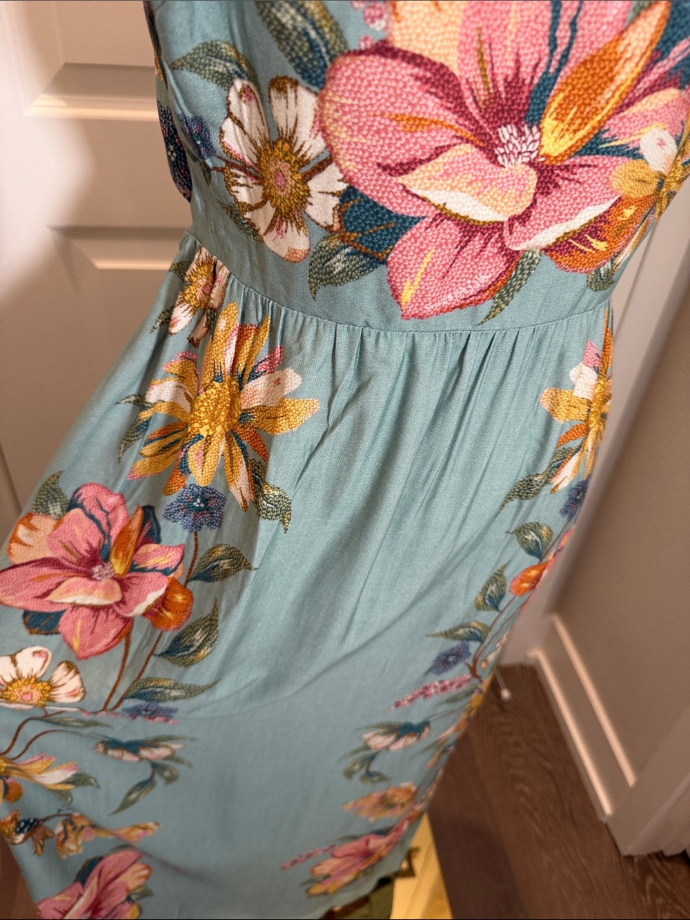FARM Rio Floral Maxi Dress with Pink & Yellow Blooms Size S - Picture 6 of 10